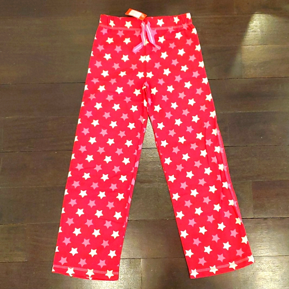 NWT GIRL'S MARKS & SPENCER RED STAR PAJAMA PANTS